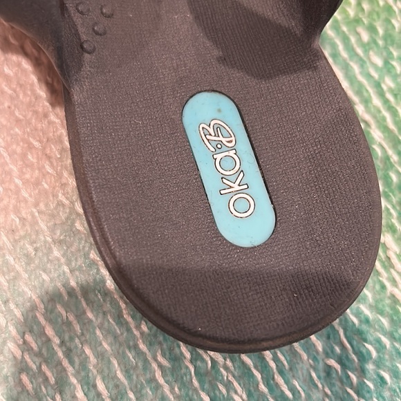 OKA b size 6 back strap grey Sandals with white tassel size 36 - Picture 4 of 4